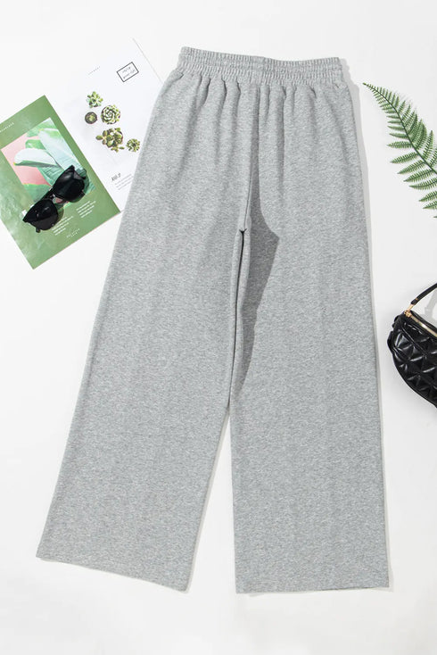 'Zelle' Drawstring Wide Leg Active Pants - Celes Fashion